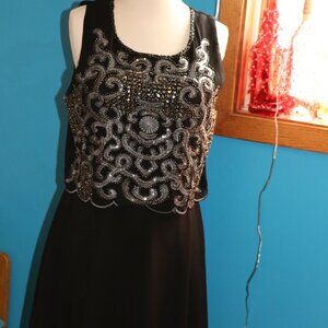 Francesca's Glass Beaded Dress with Sequins Size L